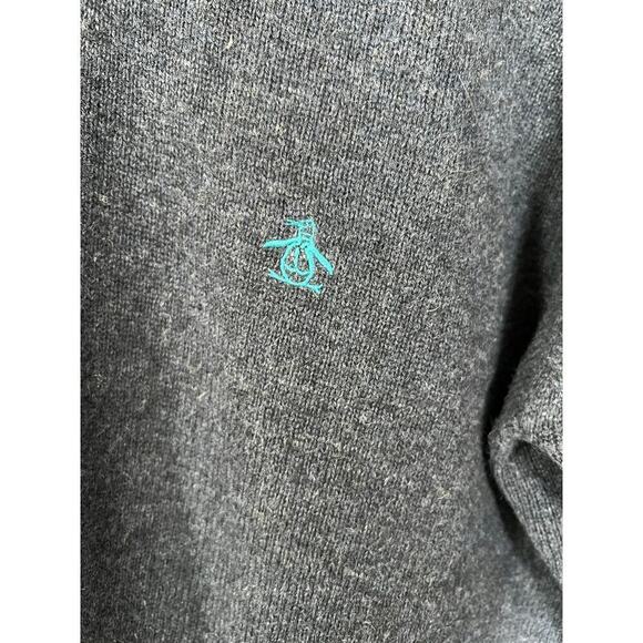 Men's 100% Lambswool Sweater, Penguin by Munsingwear, XL, Navy, Vneck - Picture 2 of 9